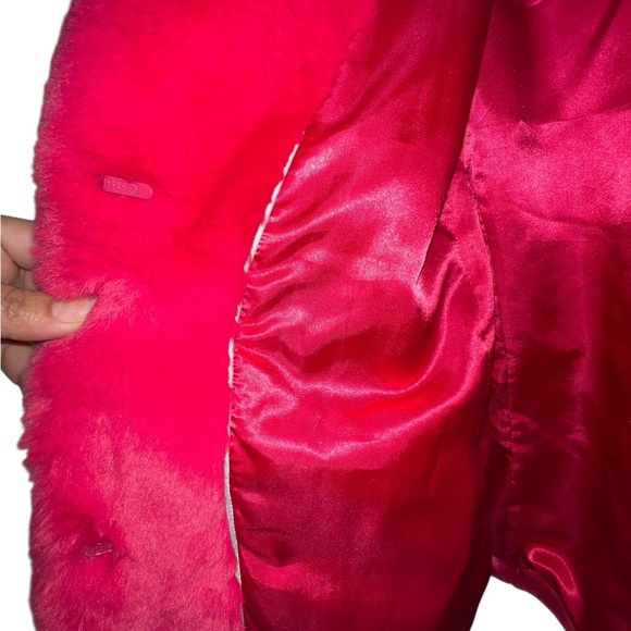 DKNY Women's Vibrant Pink Faux Fur Jacket - Picture 6 of 14